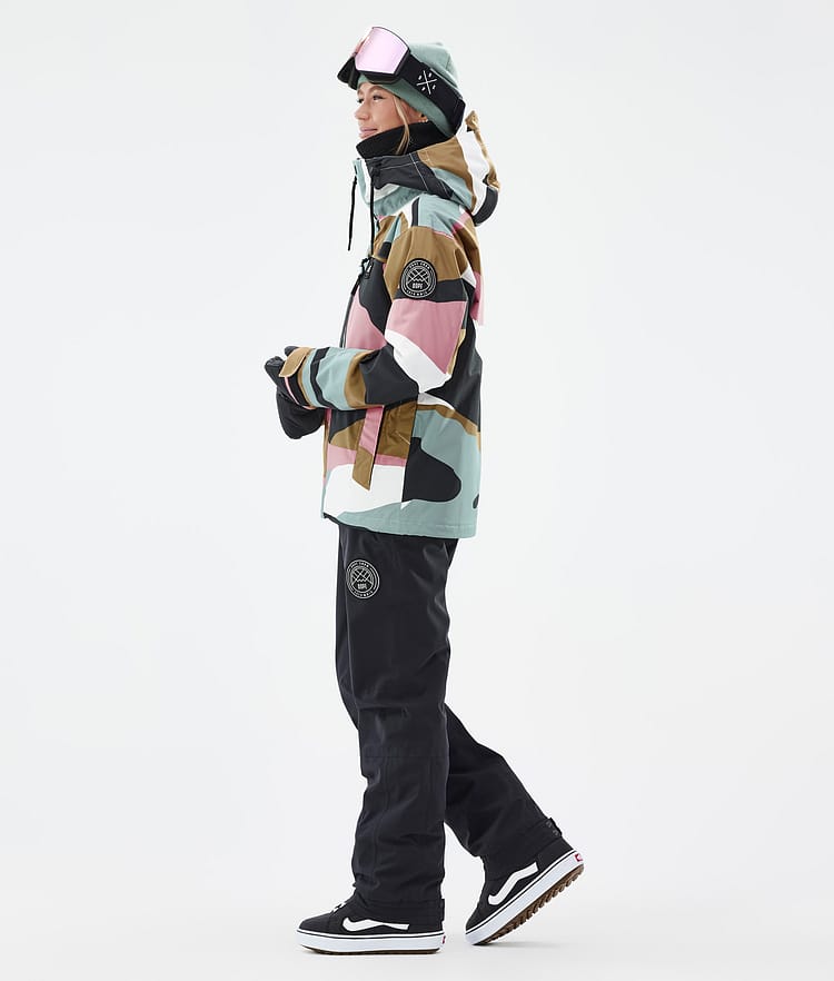 Dope Blizzard W Full Zip Snowboard Jacket Women Shards Gold Muted Pink, Image 3 of 9