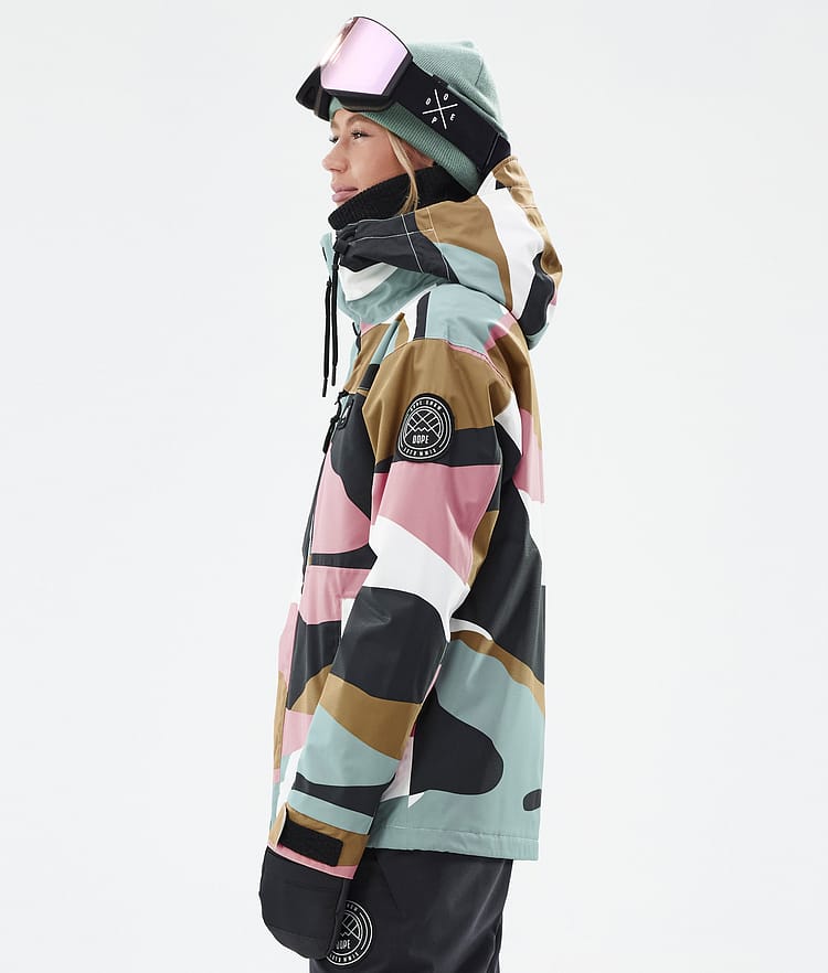 Dope Blizzard W Full Zip Ski Jacket Women Shards Gold Muted Pink, Image 5 of 9