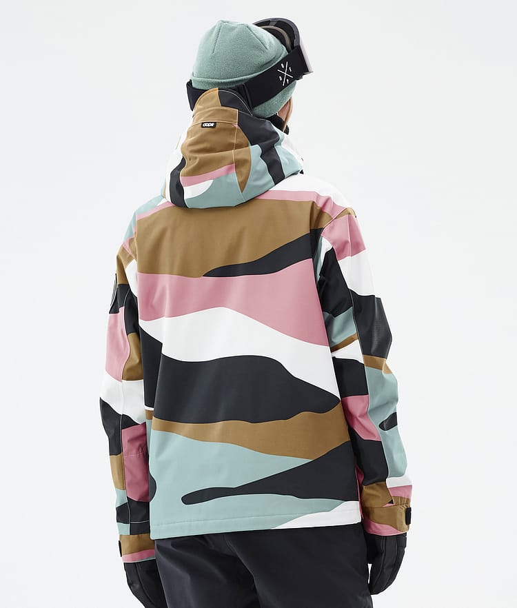 Dope Blizzard W Full Zip Ski Jacket Women Shards Gold Muted Pink, Image 6 of 9