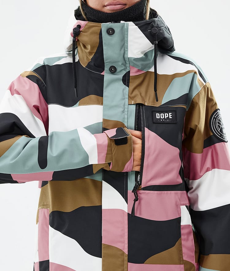 Dope Blizzard W Full Zip Ski Jacket Women Shards Gold Muted Pink, Image 8 of 9
