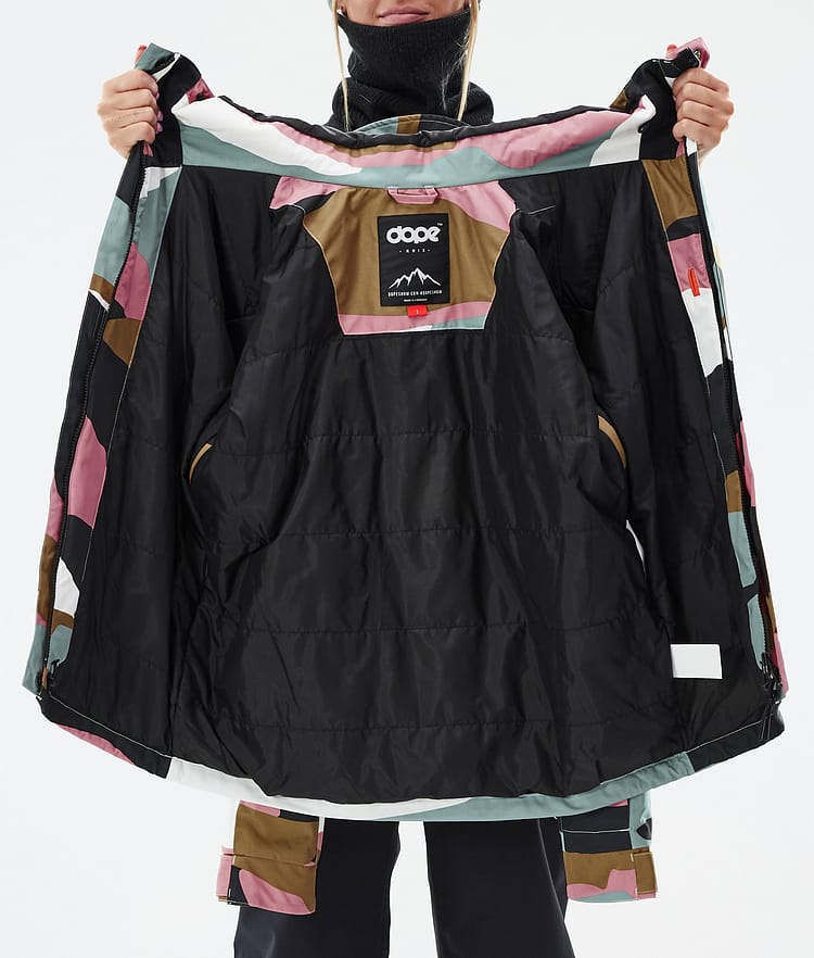Dope Blizzard W Full Zip Ski Jacket Women Shards Gold Muted Pink, Image 9 of 9