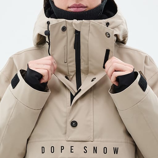 Halve rits met dubbel binnenboord