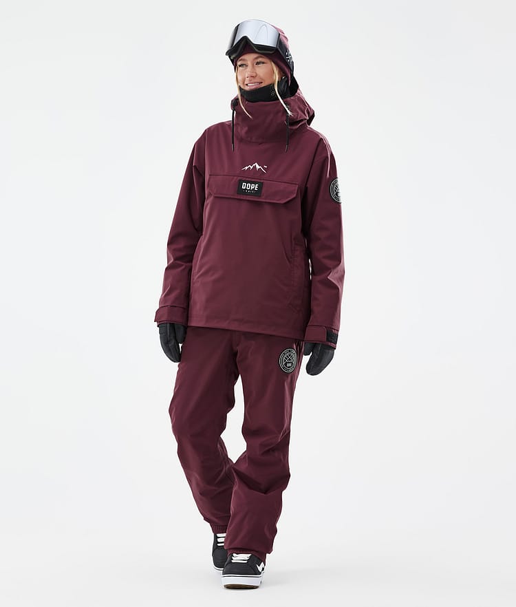 Dope Blizzard W 2024 Snowboard Pants Women Burgundy Renewed, Image 2 of 5
