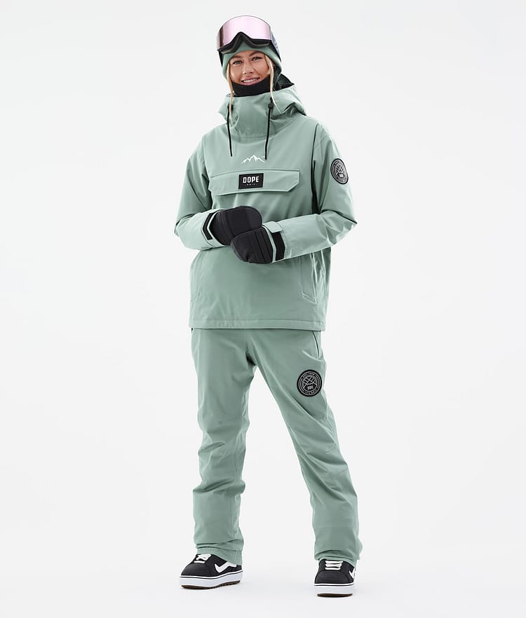 Dope Blizzard W 2024 Snowboard Pants Women Faded Green, Image 2 of 5