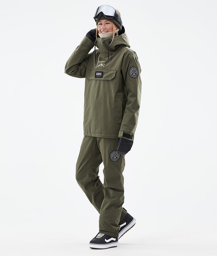 Dope Blizzard W 2024 Snowboard Pants Women Olive Green, Image 2 of 5
