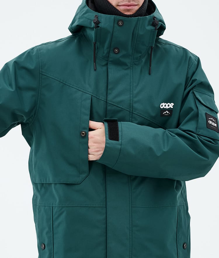 Dope Adept Snowboard Jacket Men Bottle Green, Image 8 of 9