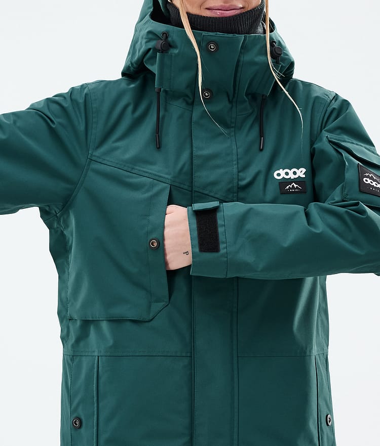 Dope Adept W Snowboard Jacket Women Bottle Green, Image 7 of 9