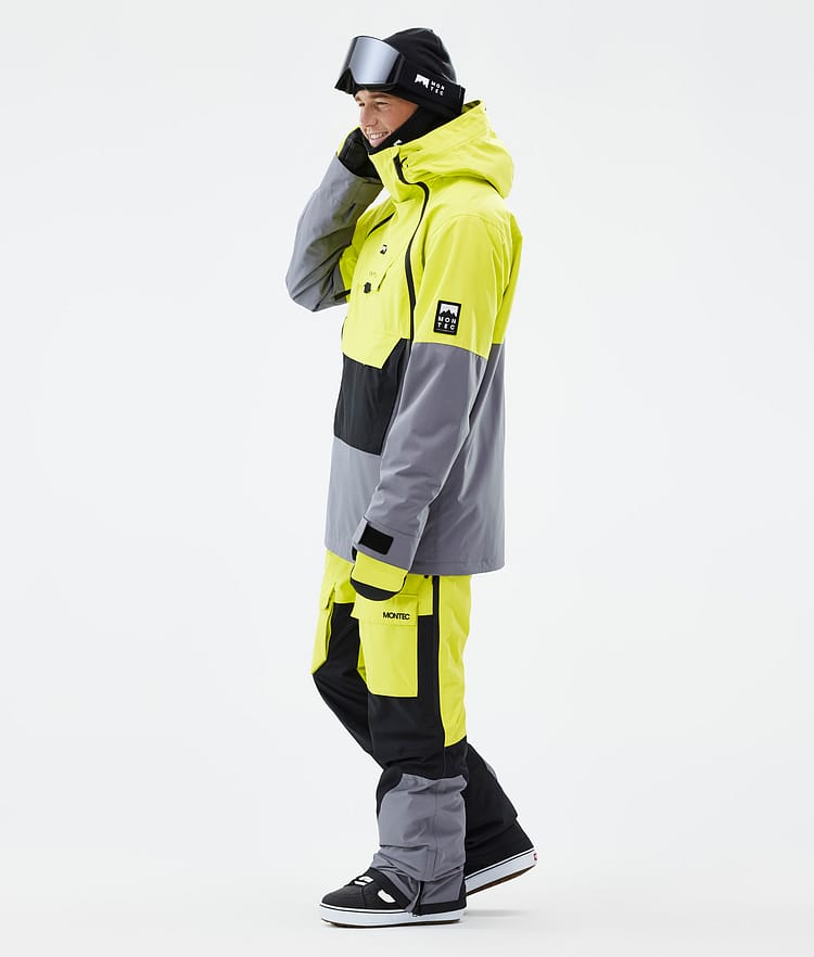 Montec Doom Snowboard Jacket Men Bright Yellow/Black/Light Pearl, Image 3 of 10