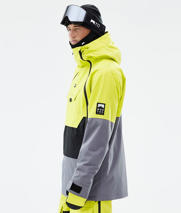Montec Doom Snowboard Jacket Men Bright Yellow/Black/Light Pearl, Image 5 of 10