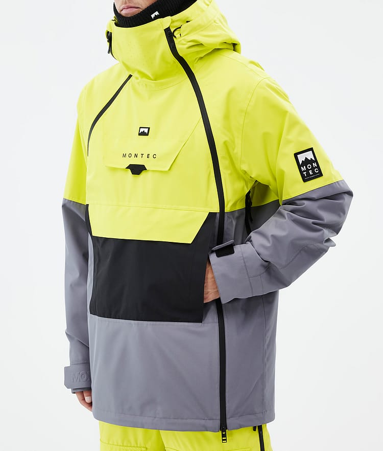 Montec Doom Snowboard Jacket Men Bright Yellow/Black/Light Pearl, Image 7 of 10
