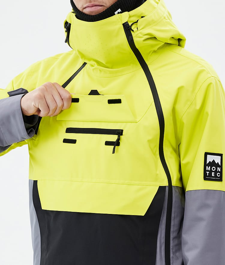 Montec Doom Snowboard Jacket Men Bright Yellow/Black/Light Pearl, Image 9 of 10