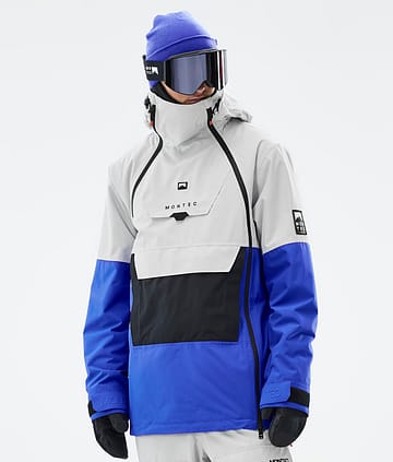 Montec Doom Snowboard Jacket Light Grey/Black/Cobalt Blue