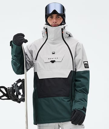 Montec Doom Snowboard Jacket Light Grey/Black/Dark Atlantic Renewed
