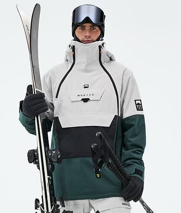 Montec Doom Ski Jacket Light Grey/Black/Dark Atlantic