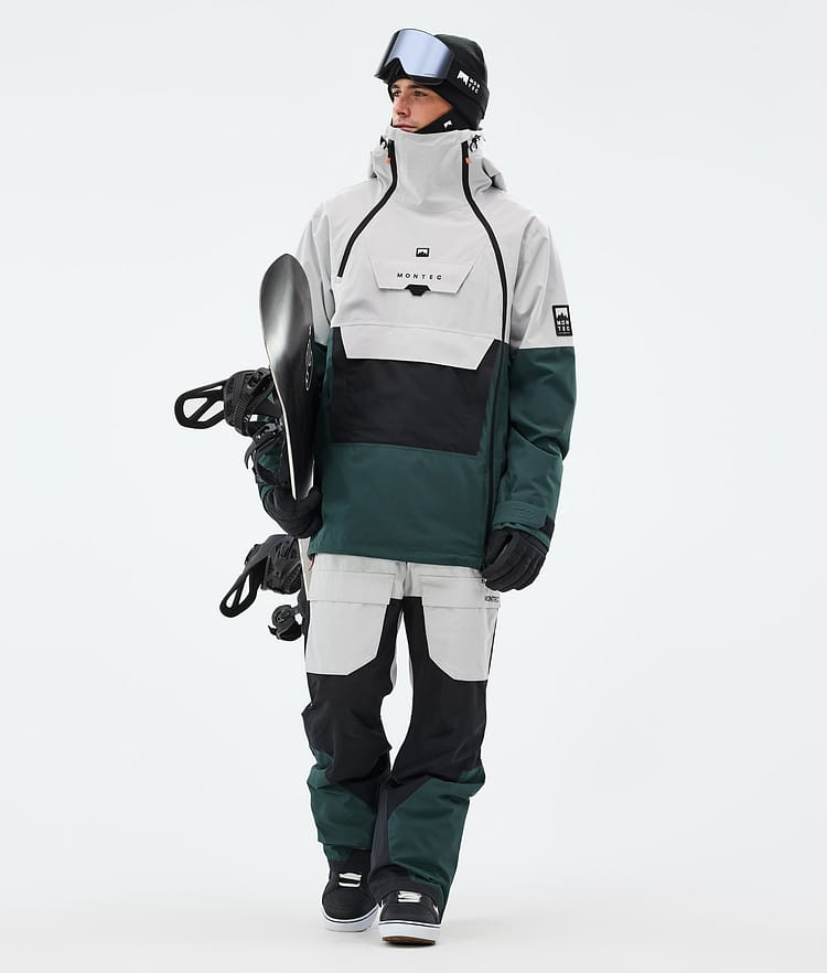 Montec Doom Snowboard Jacket Men Light Grey/Black/Dark Atlantic, Image 2 of 10
