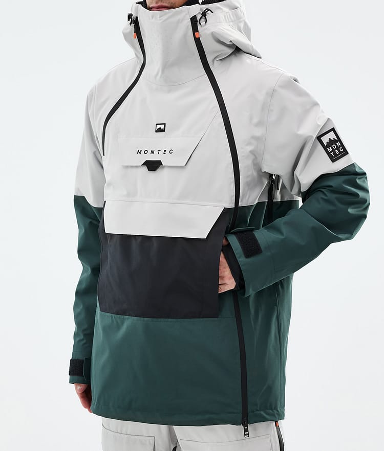 Montec Doom Snowboard Jacket Men Light Grey/Black/Dark Atlantic, Image 7 of 10