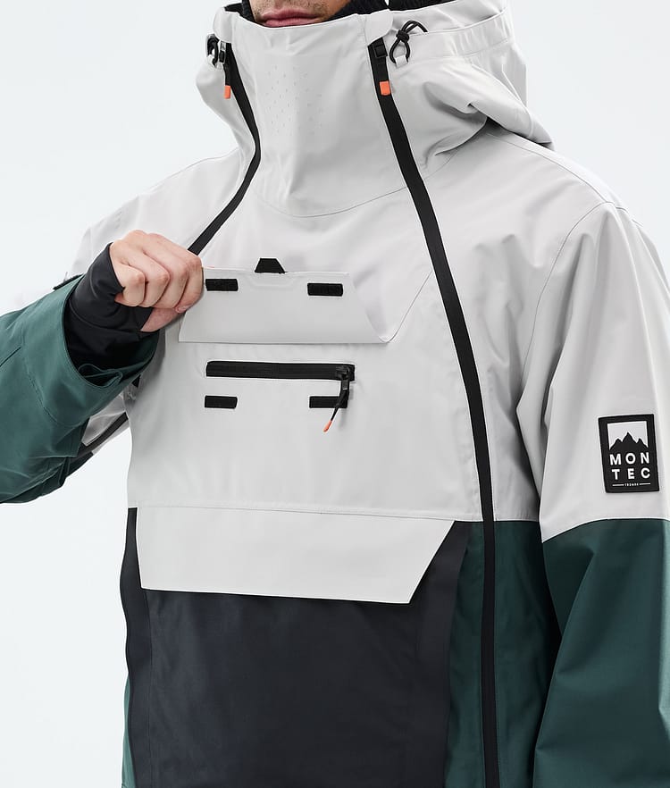 Doom Ski Jacket Men Light Grey/Black/Dark Atlantic, Image 9 of 10