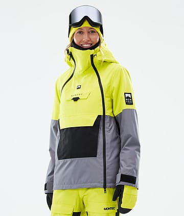 Montec Doom W Ski Jacket Bright Yellow/Black/Light Pearl
