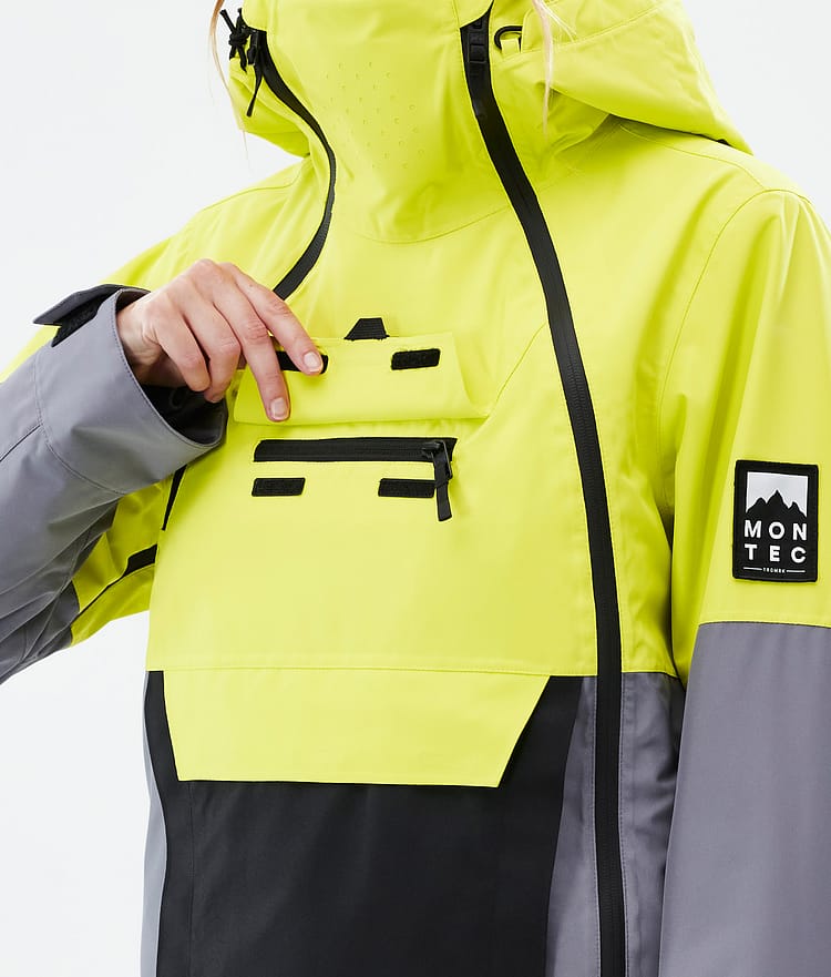 Montec Doom W Snowboard Jacket Women Bright Yellow/Black/Light Pearl, Image 10 of 11