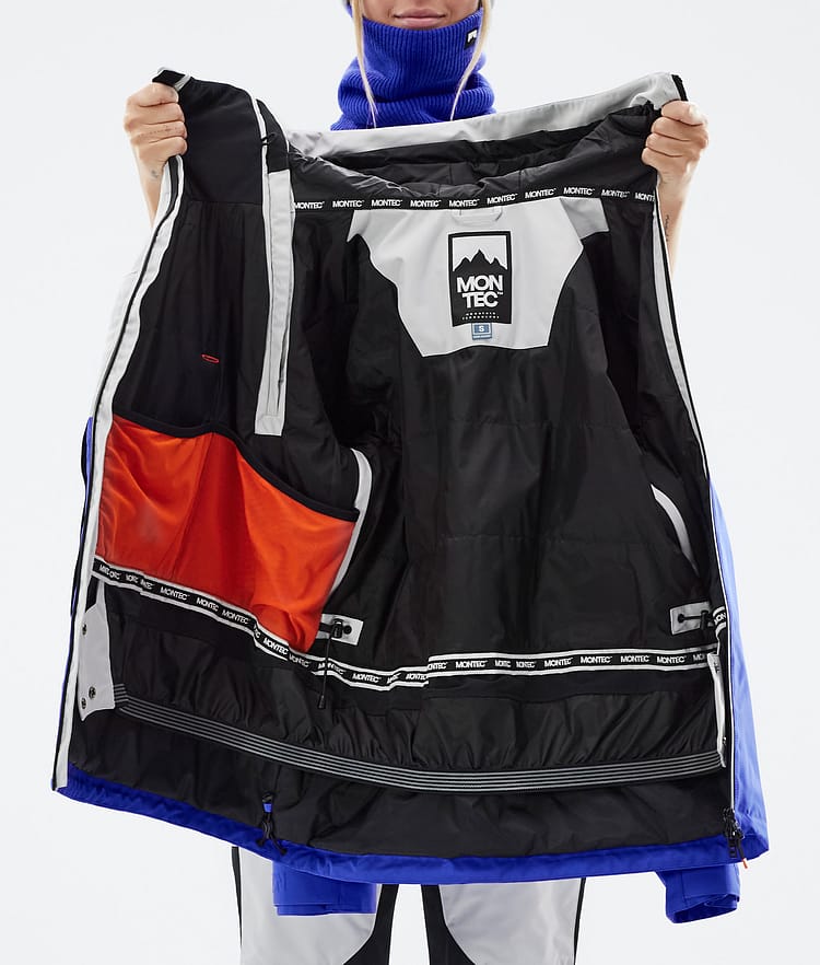 Montec Doom W Snowboard Jacket Women Light Grey/Black/Cobalt Blue, Image 11 of 11