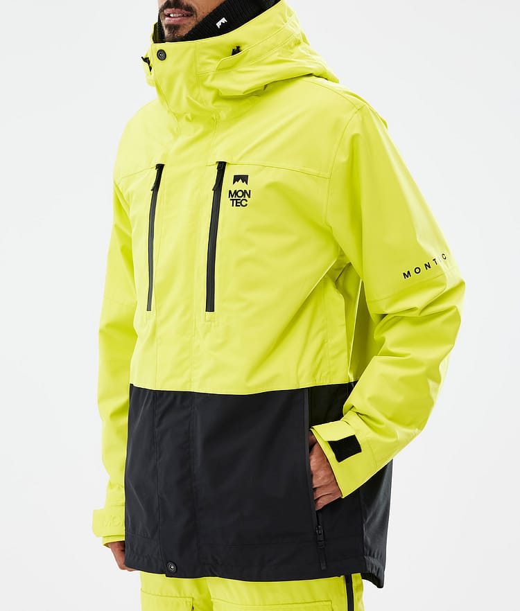 Fawk Snowboard Jacket Men Bright Yellow/Black, Image 8 of 10