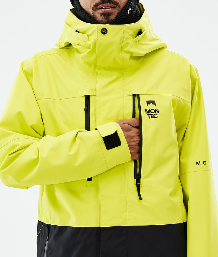 Fawk Snowboard Jacket Men Bright Yellow/Black, Image 9 of 10