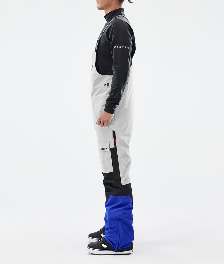 Montec Fawk Snowboard Pants Men Light Grey/Black/Cobalt Blue, Image 3 of 7