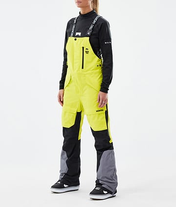 Montec Fawk W Snowboard Pants Bright Yellow/Black/Light Pearl Renewed
