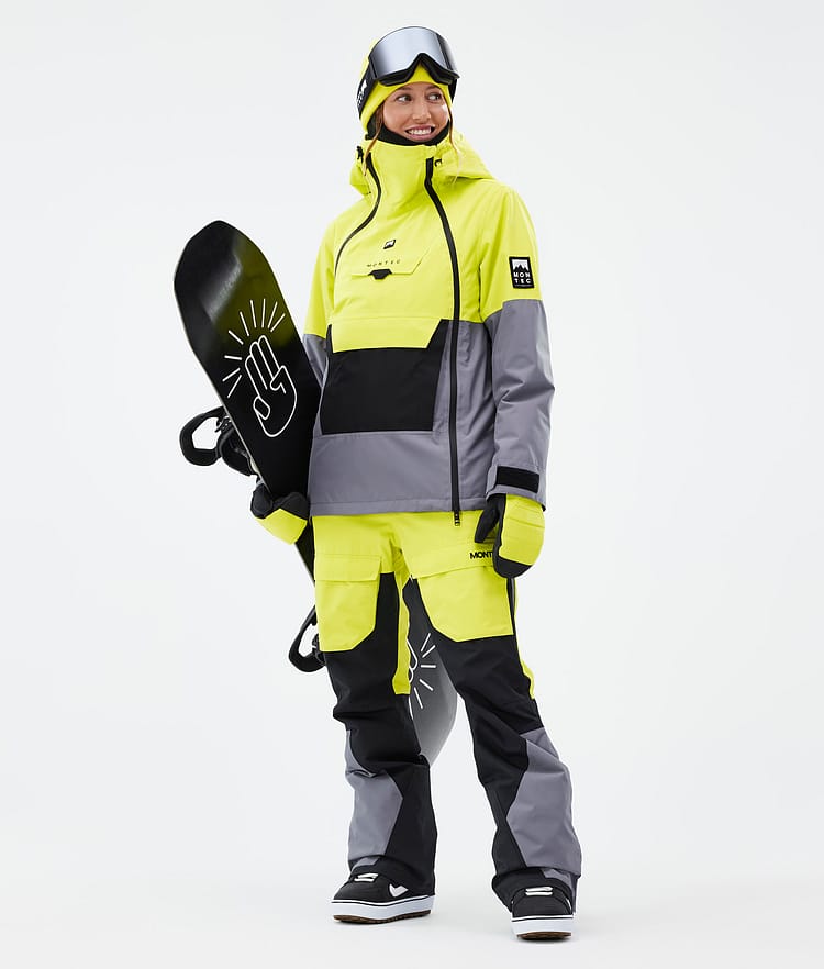 Montec Fawk W Snowboardbukse Dame Bright Yellow/Black/Light Pearl, Image 2 of 7