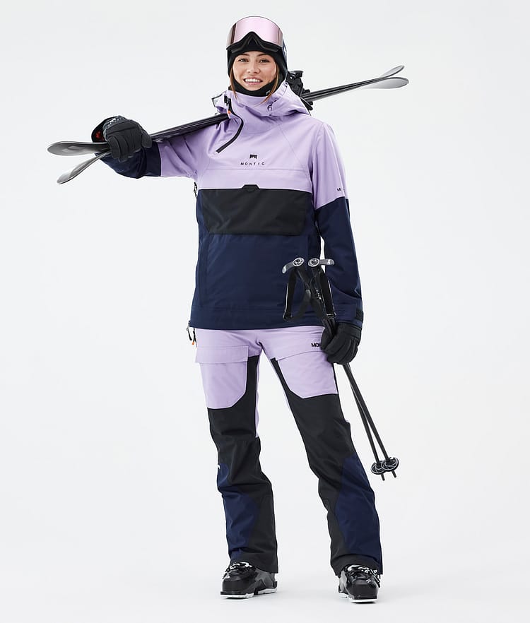 Fawk W Pantalones Esquí Mujer Faded Violet/Black/Dark Blue, Image 2 of 7