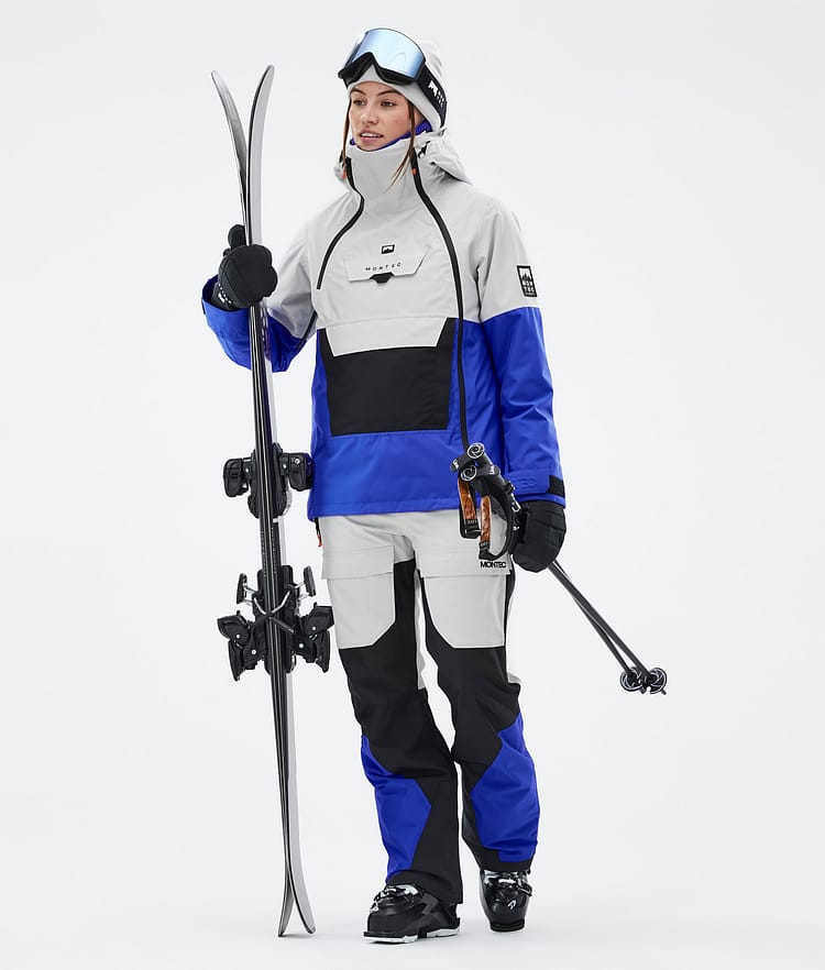 Montec Fawk W Skihose Damen Light Grey/Black/Cobalt Blue, Image 2 of 7