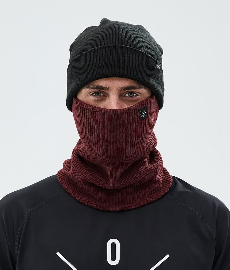 Dope 2X-Up Knitted Facemask Burgundy, Image 2 of 3