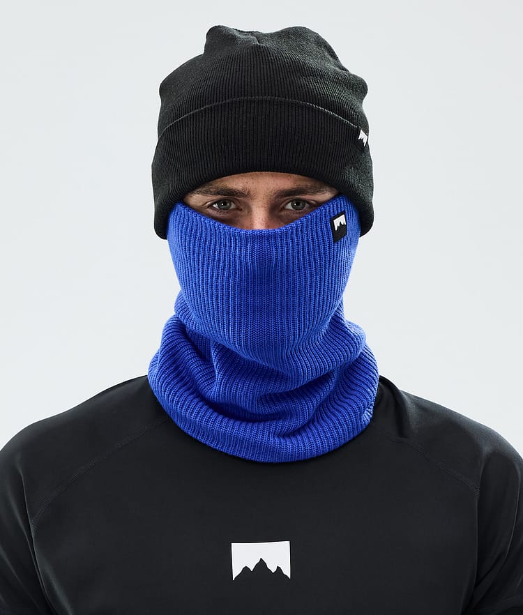 Montec Classic Knitted Facemask Cobalt Blue, Image 2 of 3