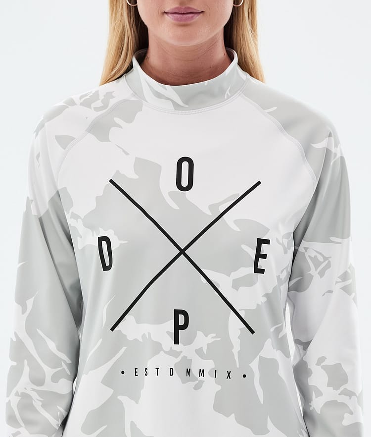 Dope Snuggle W Base Layer Top Women 2X-Up Grey Camo, Image 5 of 6