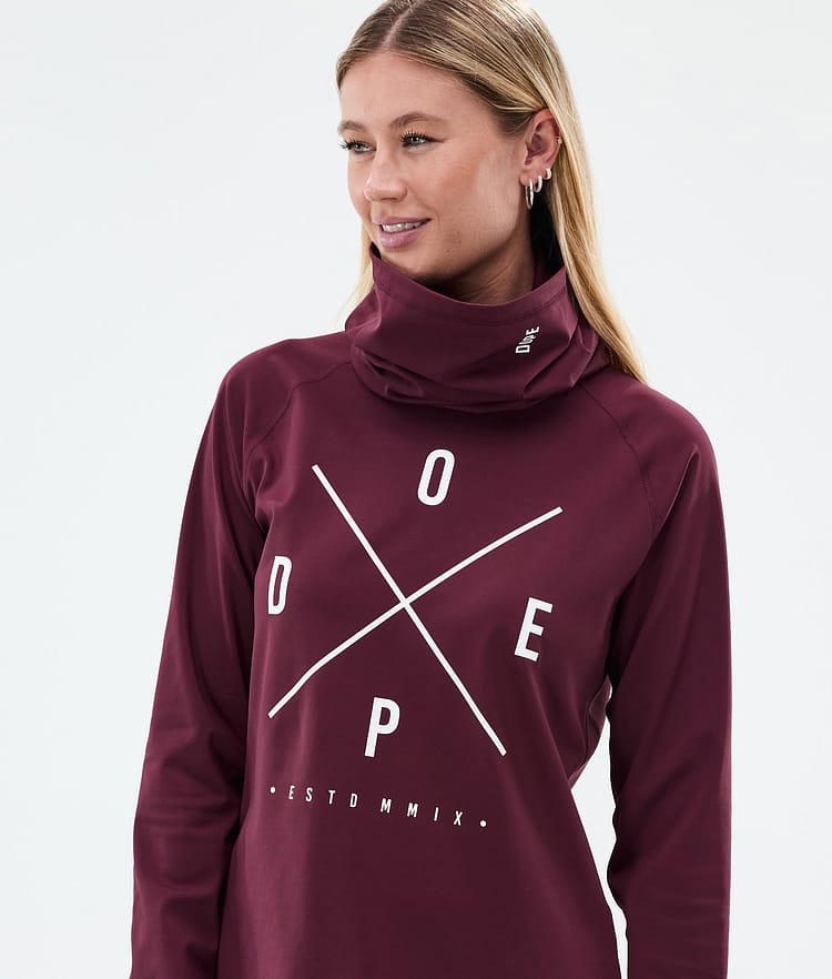 Dope Snuggle W Base Layer Top Women 2X-Up Burgundy, Image 2 of 7
