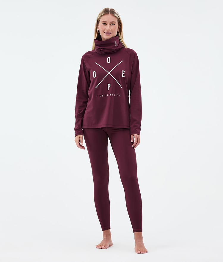 Dope Snuggle W Base Layer Top Women 2X-Up Burgundy, Image 3 of 7