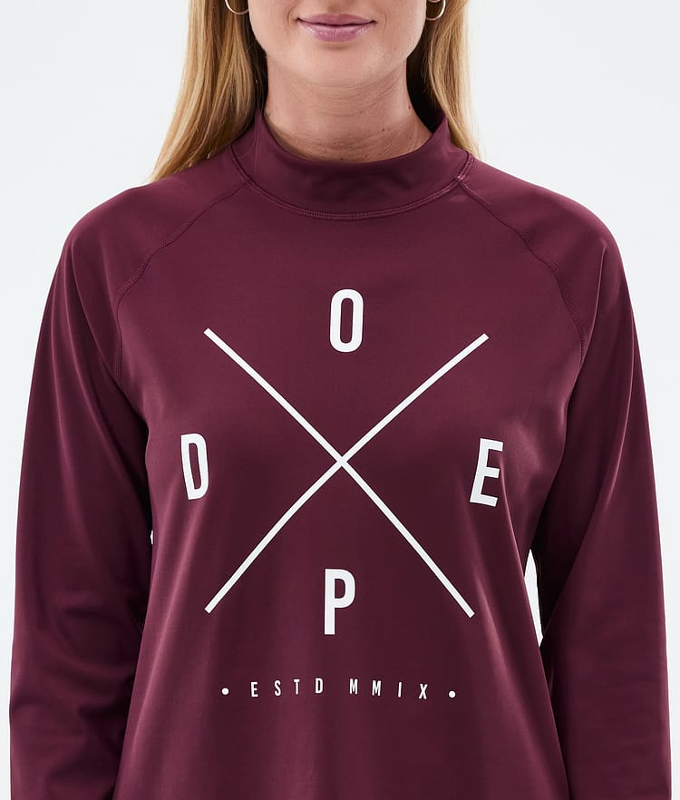 Dope Snuggle W Base Layer Top Women 2X-Up Burgundy, Image 6 of 7
