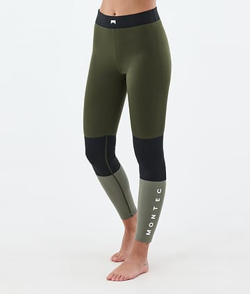 Montec Alpha W Base Layer Pant Olive Green/Black/Greenish