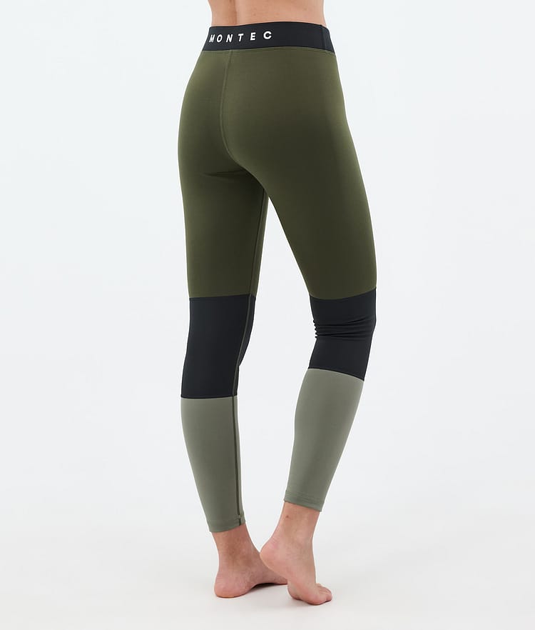 Alpha W Base Layer Pant Women Olive Green/Black/Greenish, Image 2 of 7
