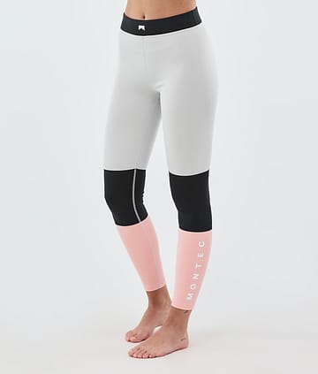 Montec Alpha W Base Layer Pant Light Grey/Black/Soft Pink