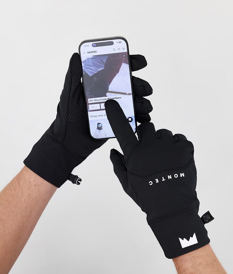 Montec Utility Ski Gloves Black/White, Image 3 of 3