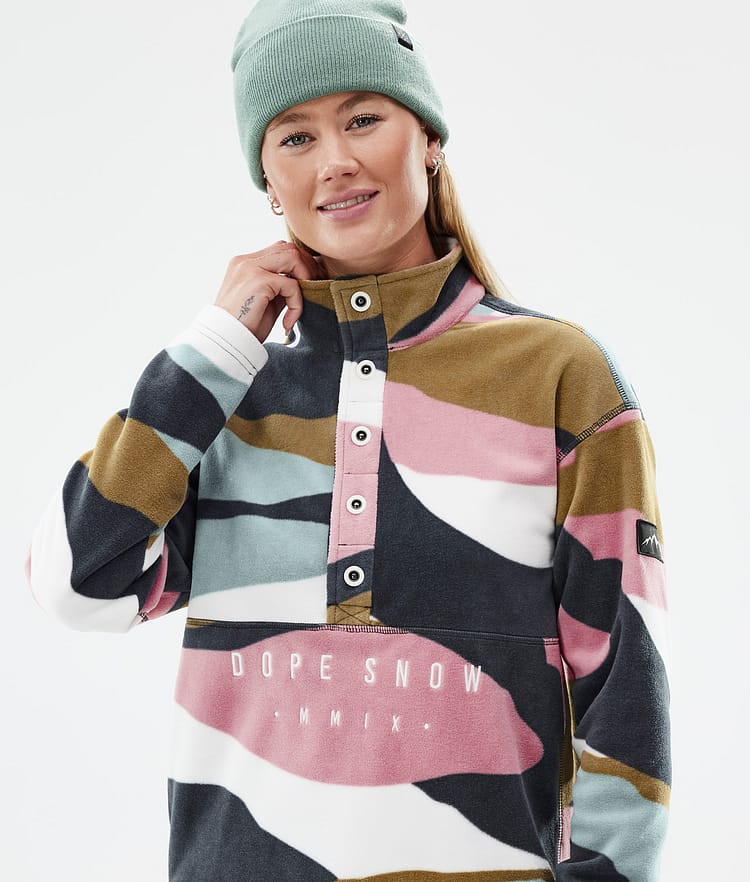 Dope Comfy W Fleece Sweater Women Shards Gold Muted Pink, Image 2 of 6