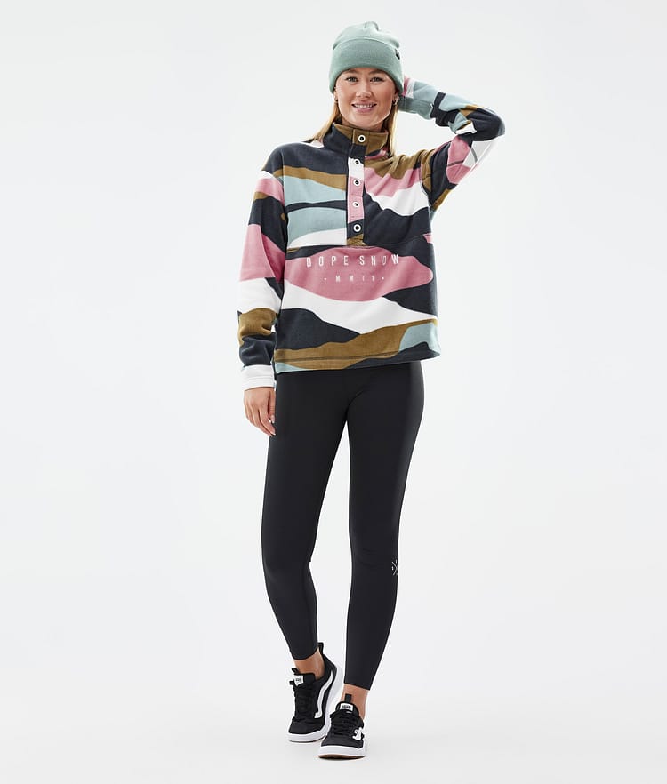 Dope Comfy W Fleece Sweater Women Shards Gold Muted Pink, Image 3 of 6