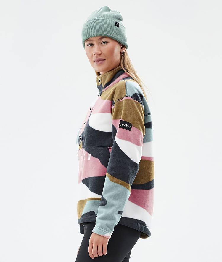 Dope Comfy W Fleece Sweater Women Shards Gold Muted Pink, Image 5 of 6