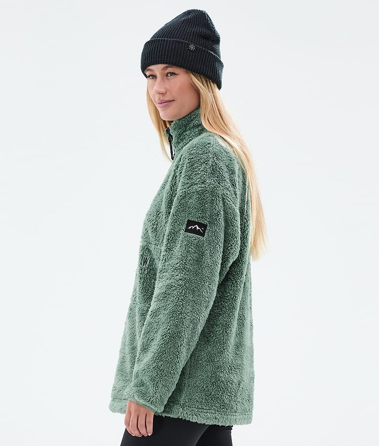 Dope Pile W Fleece Sweater Women Faded Green, Image 5 of 7