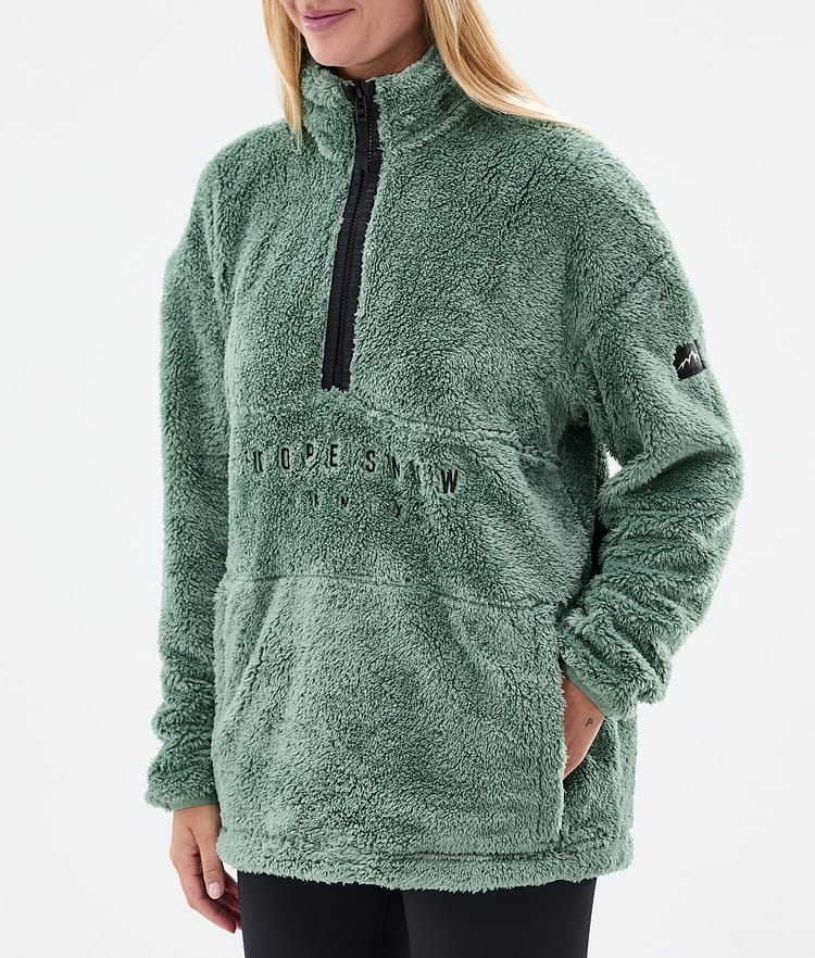 Dope Pile W Fleece Sweater Women Faded Green, Image 7 of 7