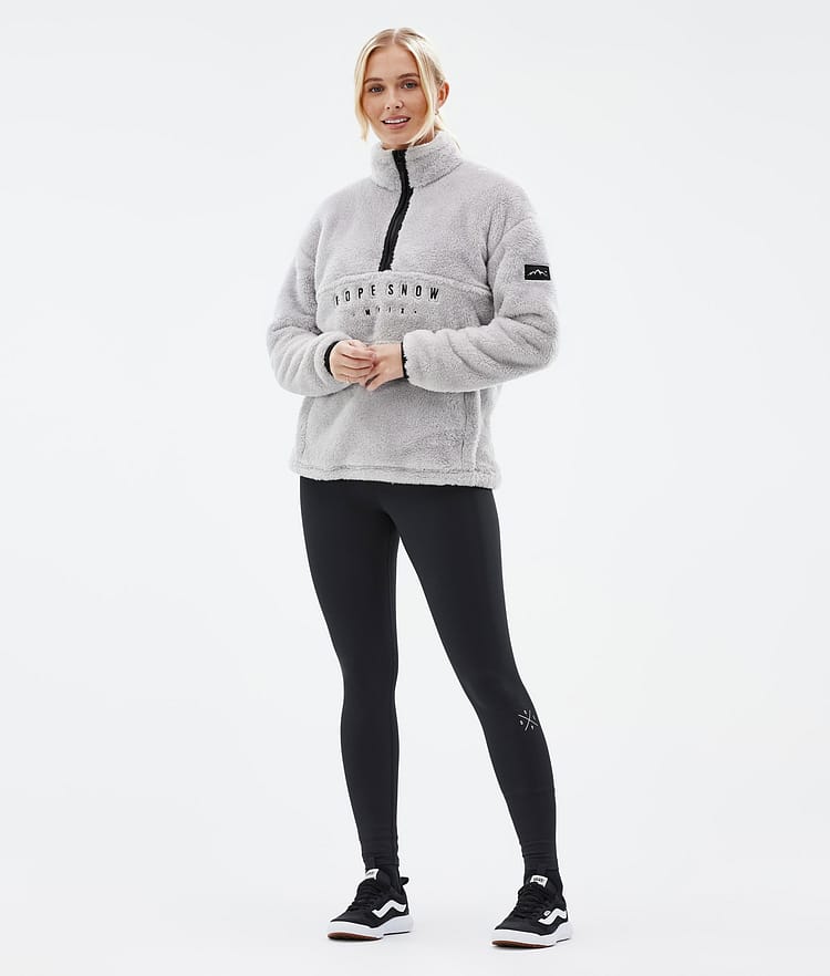 Dope Pile W Fleece Sweater Women Light Grey, Image 3 of 7