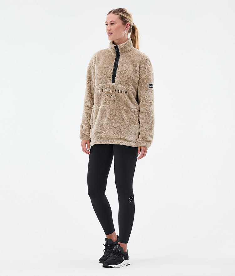 Dope Pile W Fleece Sweater Women Sand, Image 3 of 7
