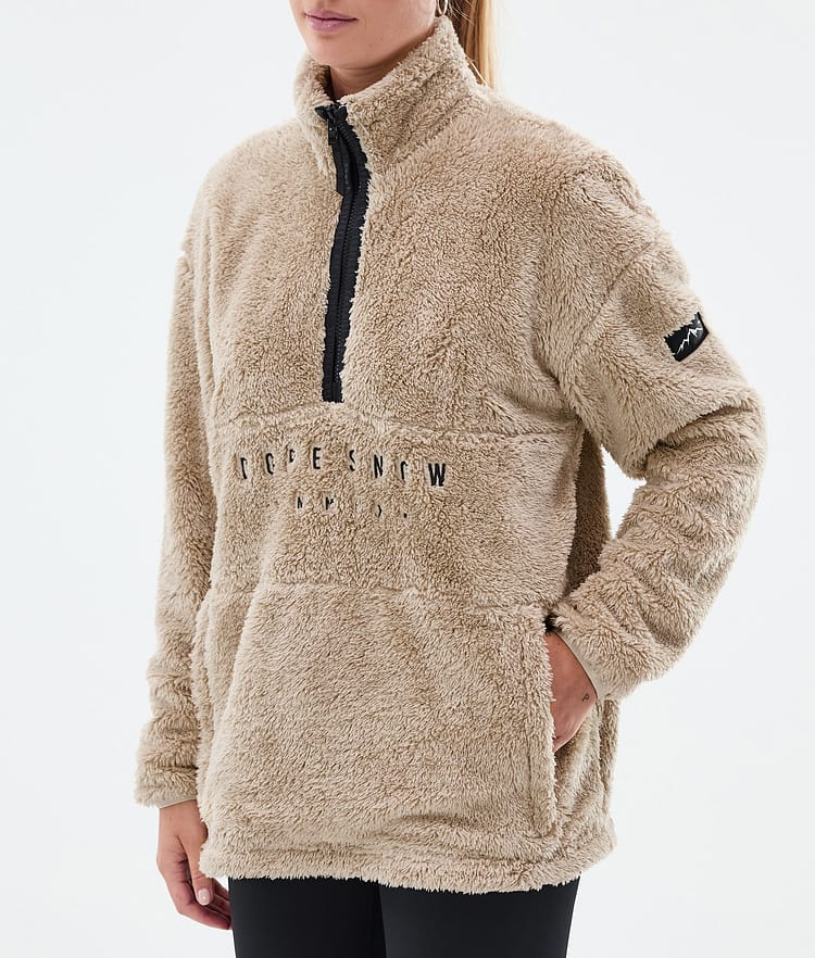 Dope Pile W Fleece Sweater Women Sand, Image 7 of 7