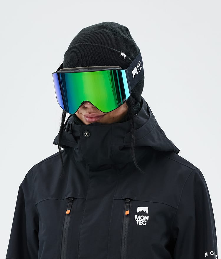 Montec Scope Ski Goggles Black/Tourmaline Green Mirror, Image 3 of 6